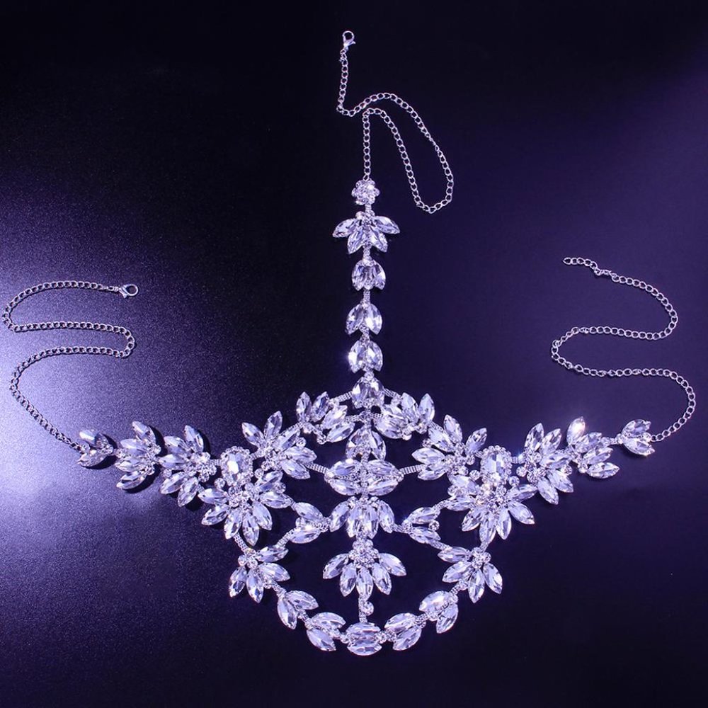 Crystal Face Mask Masquerade Full Face Jewelry Halloween Accessories Rhinestone - Picture 5 of 6